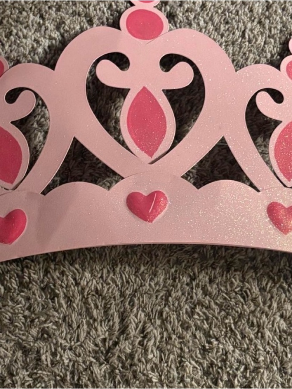 Source Unknown Pink Glitter Heart Princess Wall Decal